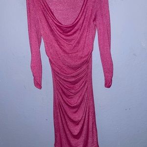 Michael Stars anthropologie hot pink sparkle dress/sz med**